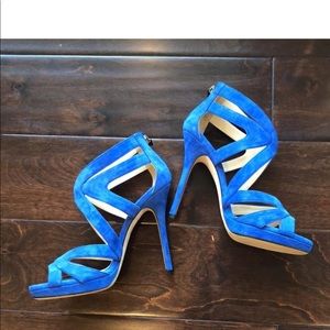 Jimmy Choo Collar Suede Stilettos